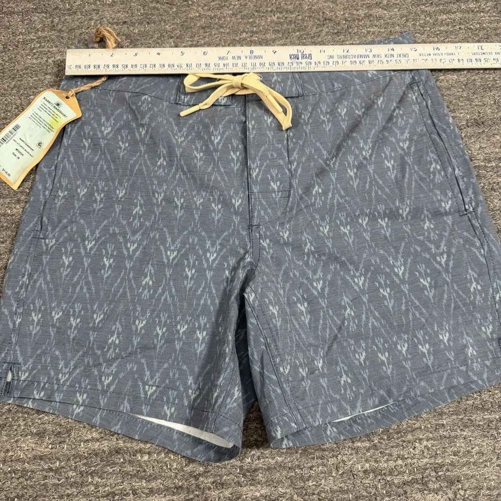 Faherty Boardshorts Men 28 Blue Biarritz Atlantic Waves Ikat 6